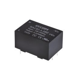 1 Tube of 22 - Recom Switching Power Supply, RAC02-3.3SC, 3.3V dc, 600mA, 2W, 1 Output, 90 - 277V ac Input Voltage