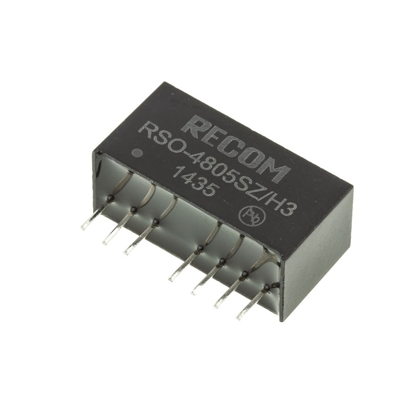 1 Tube of 22 - Recom RSO DC-DC Converter, 5V dc/ 200mA Output, 36 - 72 V dc Input, 1W, Through Hole, +85°C Max Temp -40°C Min
