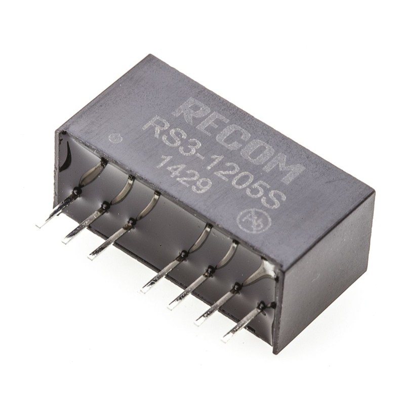 1 Tube of 22 - Recom RS3 DC-DC Converter, 5V dc/ 600mA Output, 9 - 18 V dc Input, 3W, Through Hole, +71°C Max Temp -40°C Min