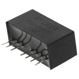 1 Tube of 22 - Recom RS3 DC-DC Converter, ±12V dc/ ±125mA Output, 18 - 36 V dc Input, 3W, Through Hole, +71°C Max Temp -40°C