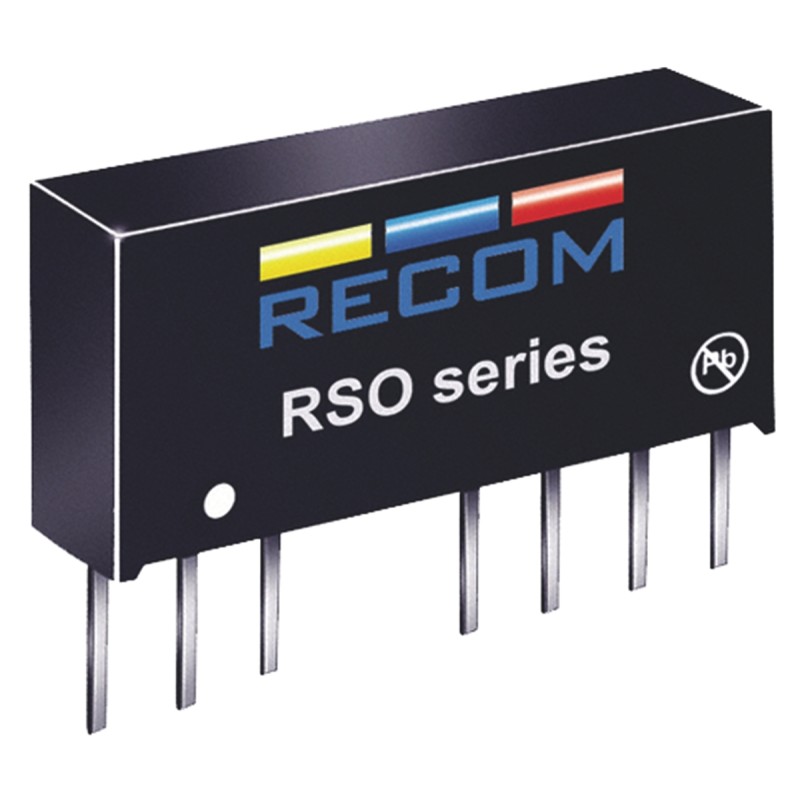 1 Tube of 22 - Recom RSO DC-DC Converter, ±12V dc/ ±42mA Output, 9 - 36 V dc Input, 1W, Through Hole, +85°C Max Temp -40°C Min