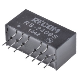 1 Tube of 22 - Recom RS DC-DC Converter, 9V dc/ 222mA Output, 18 - 36 V dc Input, 2W, Through Hole, +85°C Max Temp -40°C Min