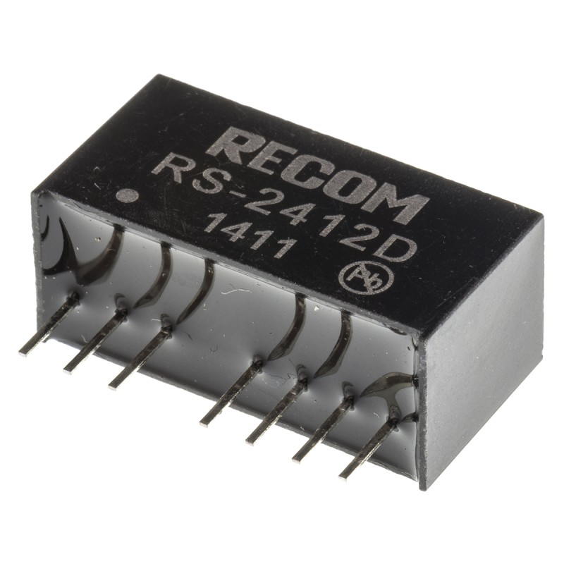 1 Tube of 22 - Recom RS DC-DC Converter, ±12V dc/ ±83mA Output, 18 - 36 V dc Input, 2W, Through Hole, +85°C Max Temp -40°C Min
