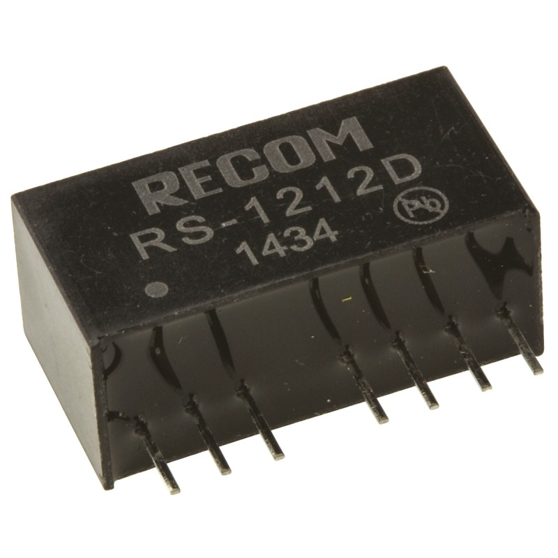 1 Tube of 22 - Recom RS DC-DC Converter, ±12V dc/ ±83mA Output, 9 - 18 V dc Input, 2W, Through Hole, +85°C Max Temp -40°C Min