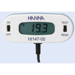 1 pcs - Hanna Instruments HI 147-00 Wired Digital Thermometer for Kitchen Appliance Use, 1 Input(s), ±0.3 °C Accuracy - UKAS
