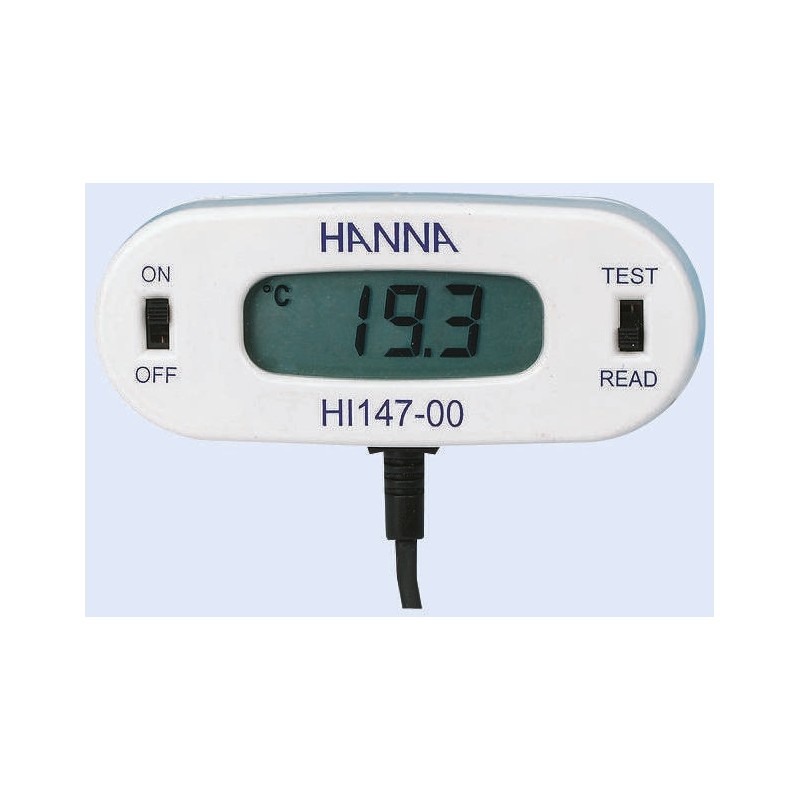 1 pcs - Hanna Instruments HI 147-00 Wired Digital Thermometer for Kitchen Appliance Use, 1 Input(s), ±0.3 °C Accuracy - UKAS