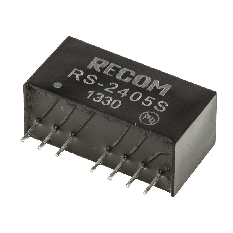 1 Tube of 22 - Recom RS DC-DC Converter, 5V dc/ 400mA Output, 18 - 36 V dc Input, 2W, Through Hole, +85°C Max Temp -40°C Min
