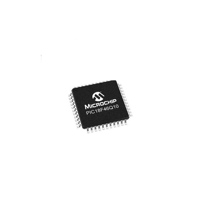 10 pcs - Microchip PIC18F46Q10-I/PT PIC Microcontroller, PIC, 64 kB Flash, 44-Pin QFP
