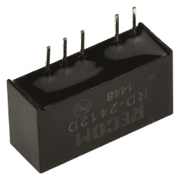 1 Tube of 25 - Recom RD DC-DC Converter, ±12V dc/ ±84mA Output, 21.6 - 26.4 V dc Input, 2W, Through Hole, +85°C Max Temp -40°C