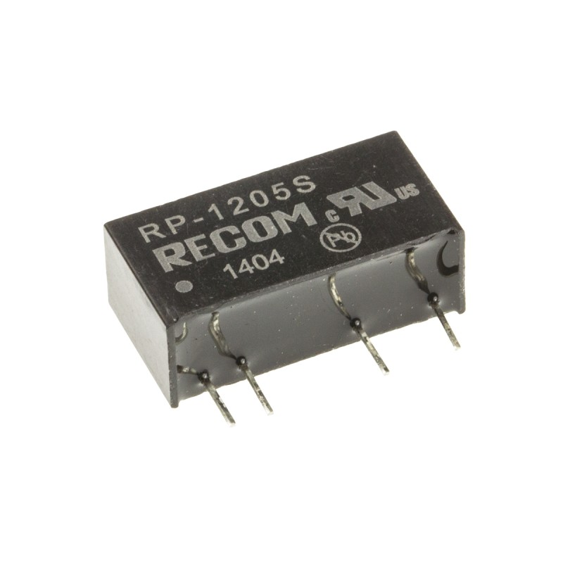1 Tube of 25 - Recom RP DC-DC Converter, 5V dc/ 200mA Output, 10.8 - 13.2 V dc Input, 1W, Through Hole, +85°C Max Temp -40°C