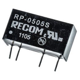 1 Tube of 25 - Recom RP DC-DC Converter, 5V dc/ 200mA Output, 4.5 - 5.5 V dc Input, 1W, Through Hole, +85°C Max Temp -40°C Min