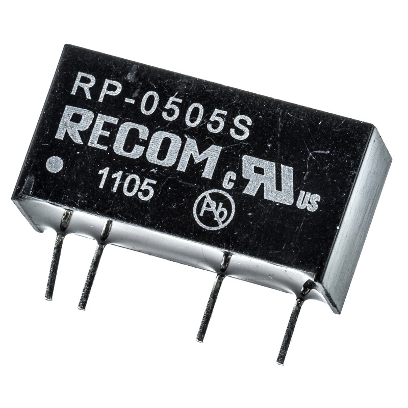 1 Tube of 25 - Recom RP DC-DC Converter, 5V dc/ 200mA Output, 4.5 - 5.5 V dc Input, 1W, Through Hole, +85°C Max Temp -40°C Min