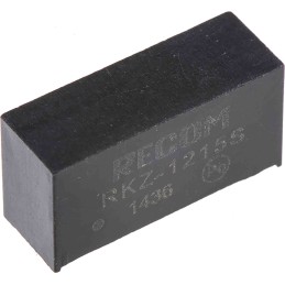 1 Tube of 25 - Recom RKZ DC-DC Converter, 15V dc/ 132mA Output, 10.8 - 13.2 V dc Input, 2W, Through Hole, +85°C Max Temp -40°C