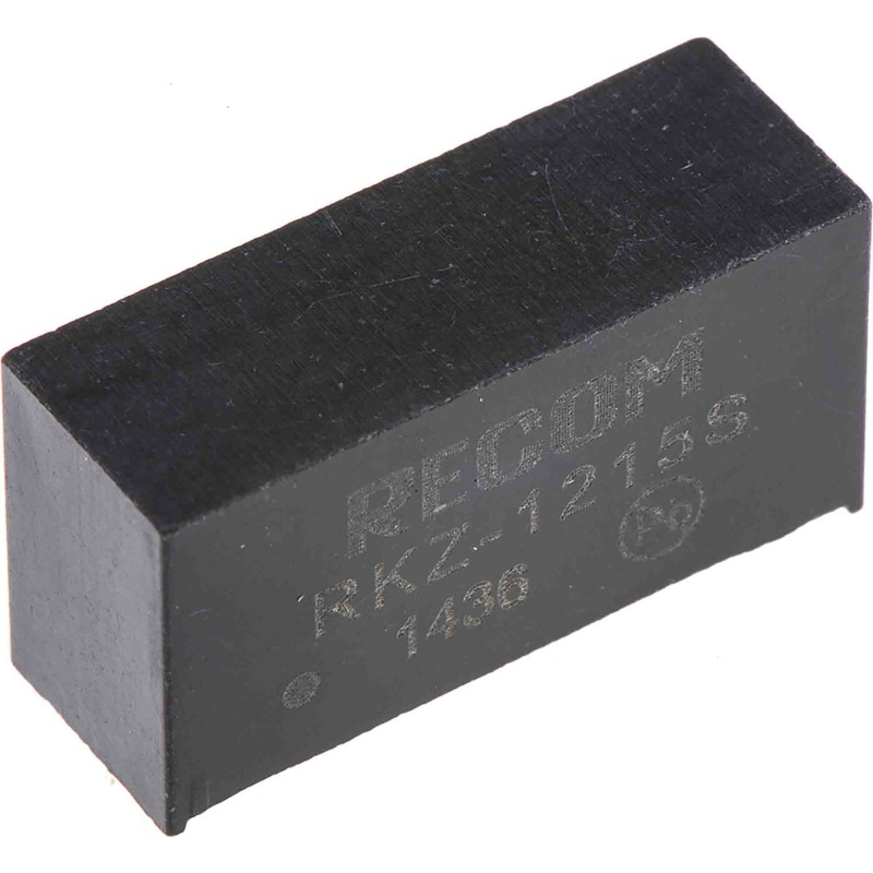 1 Tube of 25 - Recom RKZ DC-DC Converter, 15V dc/ 132mA Output, 10.8 - 13.2 V dc Input, 2W, Through Hole, +85°C Max Temp -40°C