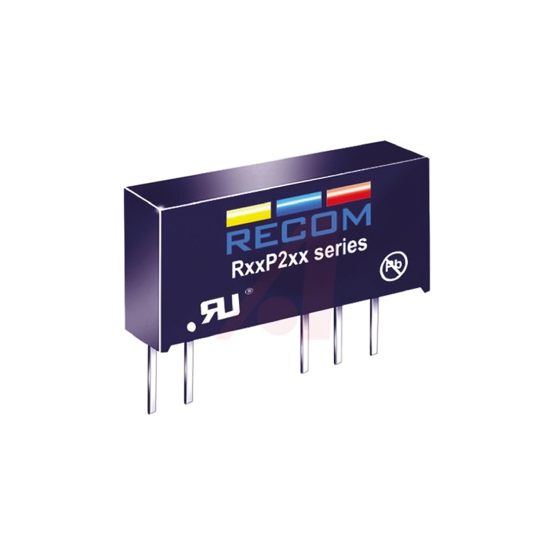 1 Tube of 25 - Recom R12P DC-DC Converter, -9V dc/ -111mA Output, 10.8 - 13.2 V dc Input, 2W, Through Hole, +90°C Max Temp
