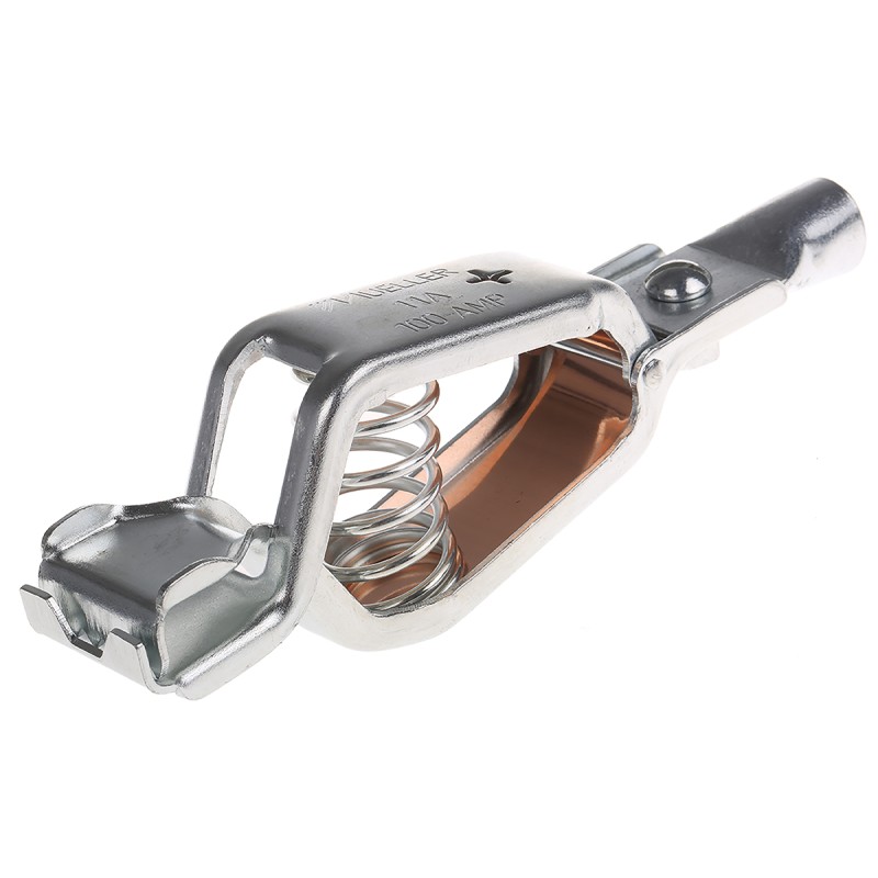 1 pcs - Mueller Electric Crocodile Clip, Zinc-Plated Steel Contact, 100A