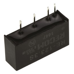 1 Tube of 25 - Recom RE DC-DC Converter, 3.3V dc/ 300mA Output, 10.8 - 13.2 V dc Input, 1W, Through Hole, +85°C Max Temp -40°C