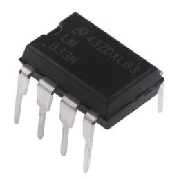 5 pcs - LM833N/NOPB Texas Instruments, Audio, Op Amp, 15MHz, 8-Pin MDIP