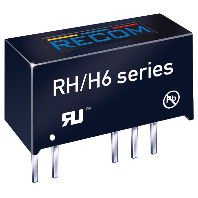 1 Tube of 25 - Recom RH DC-DC Converter, ±15V dc/ ±33mA Output, ±4.5 V dc, ±5.5 V dc Input, 1W, Through Hole, +90°C Max Temp -40