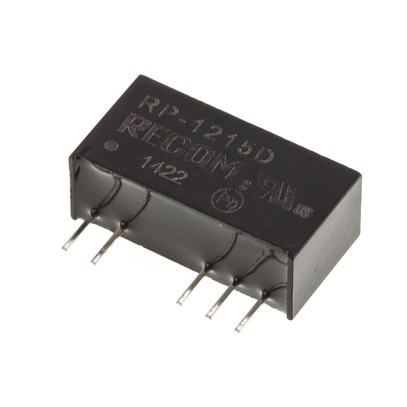 1 Tube of 25 - Recom RP DC-DC Converter, ±15V dc/ ±33mA Output, 10.8 - 13.2 V dc Input, 1W, Through Hole, +85°C Max Temp -40°C