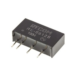 1 Tube of 25 - Recom RE DC-DC Converter, 12V dc/ 84mA Output, 4.5 - 5.5 V dc Input, 1W, Through Hole, +85°C Max Temp -40°C Min