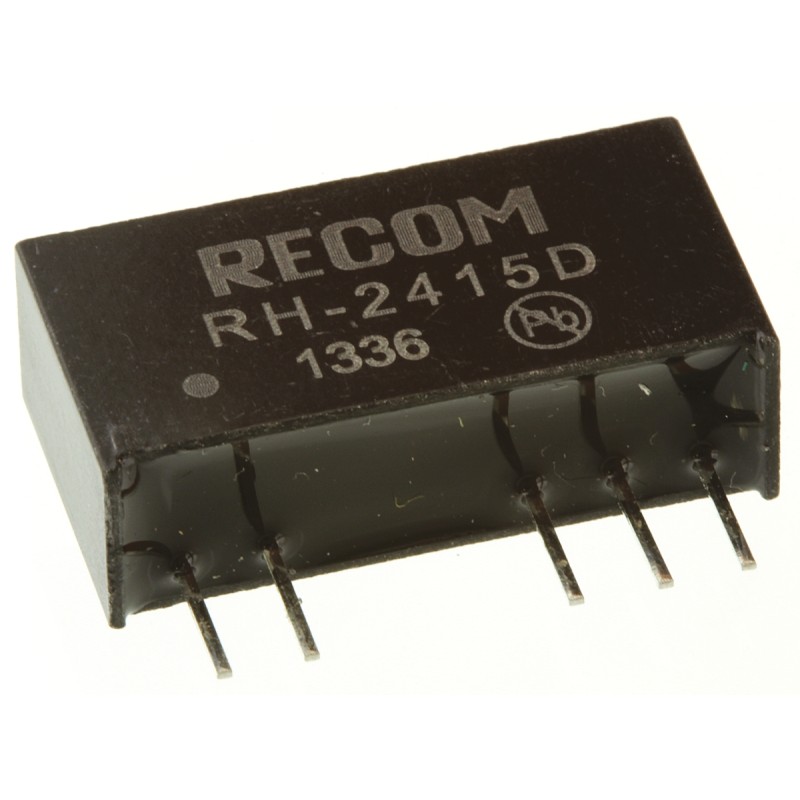 1 Tube of 25 - Recom RH DC-DC Converter, ±15V dc/ ±33mA Output, 21.6 - 26.4 V dc Input, 1W, Through Hole, +85°C Max Temp -40°C