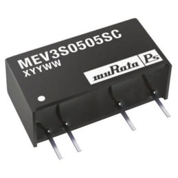 1 Tube of 25 - Murata Power Solutions MEV3 DC-DC Converter, 5V dc/ 600mA Output, 4.5 - 5.5 V dc Input, 3W, Through Hole, +85°C