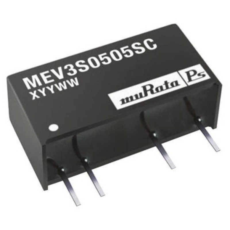 1 Tube of 25 - Murata Power Solutions MEV3 DC-DC Converter, 5V dc/ 600mA Output, 4.5 - 5.5 V dc Input, 3W, Through Hole, +85°C