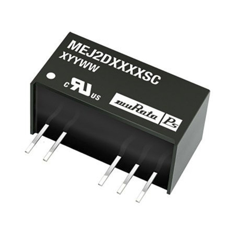 1 Tube of 25 - Murata Power Solutions MEJ2 DC-DC Converter, ±12V dc/ ±83mA Output, 4.5 - 5.5 V dc Input, 2W, Through Hole,