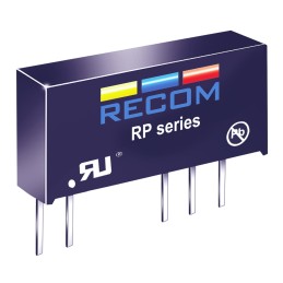 1 Tube of 25 - Recom RP DC-DC Converter, 24V dc/ 42mA Output, 21.6 - 26.4 V dc Input, 1W, Through Hole, +90°C Max Temp -40°C