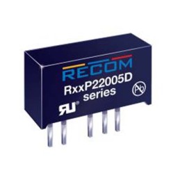 1 Tube of 25 - Recom R05P DC-DC Converter, -5V dc/ -200mA Output, 4.5 - 5.5 V dc Input, 2W, Through Hole, +95°C Max Temp -40°C