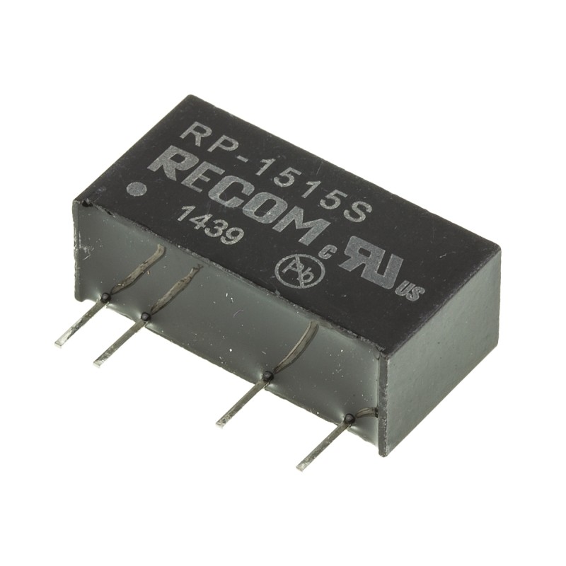 1 Tube of 25 - Recom RP DC-DC Converter, 15V dc/ 66mA Output, 13.5 - 16.5 V dc Input, 1W, Through Hole, +90°C Max Temp -40°C