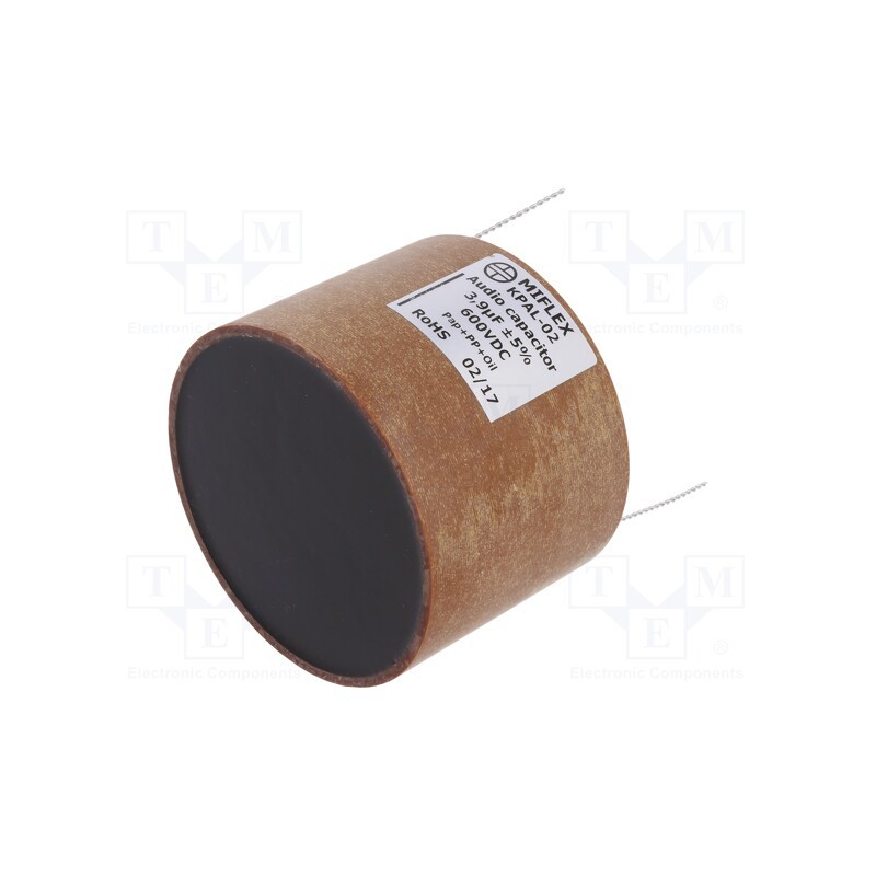 2 pcs x MIFLEX - KPAL02H539J - Capacitor: aluminum-polypropylene-paper, 3.9uF, 600VDC, ±5%, THT
