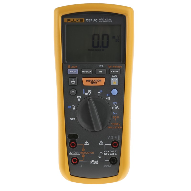 1 pcs - Fluke 1587 Insulation Tester, 50V Min, 1000V Max, 2GΩ Max, CAT III 1000V