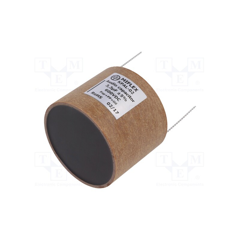 2 pcs x MIFLEX - KPAL02H533J - Capacitor: aluminum-polypropylene-paper, 3.3uF, 600VDC, ±5%, THT