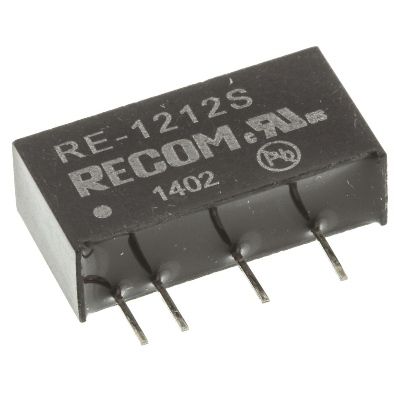 1 Tube of 25 - Recom RE DC-DC Converter, 12V dc/ 84mA Output, 10.8 - 13.2 V dc Input, 1W, Through Hole, +85°C Max Temp -40°C