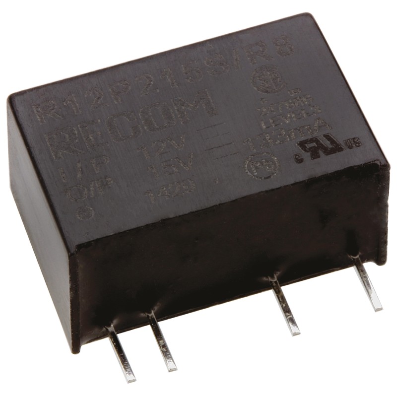 1 Tube of 25 - Recom RxxP2xx/R DC-DC Converter, 15V dc/ 132mA Output, 10.8 - 13.2 V dc Input, 2W, Through Hole, +85°C Max Temp