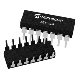 10 pcs - Microchip ATTINY24A-SSF, 8bit AVR Microcontroller, ATtiny24A, 20MHz, 2 kB Flash, 14-Pin SOIC