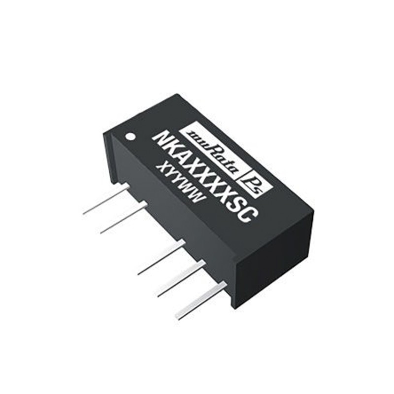 1 Tube of 30 - Murata Power Solutions NKA DC-DC Converter, ±5V dc/ ±100mA Output, 10.8 - 13.2 V dc Input, 1W, Through Hole,