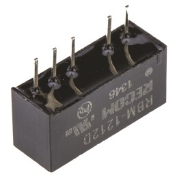 1 Tube of 30 - Recom RBM DC-DC Converter, ±12V dc/ ±41mA Output, 10.8 - 13.2 V dc Input, 1W, Through Hole, +85°C Max Temp -40°C