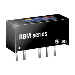 1 Tube of 30 - Recom RBM DC-DC Converter, ±12V dc/ ±41mA Output, 10.8 - 13.2 V dc Input, 1W, Through Hole, +85°C Max Temp -40°C