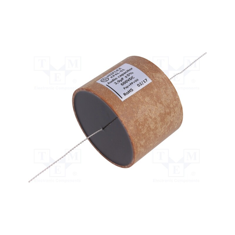 2 pcs x MIFLEX - KPAL01H539J - Capacitor: aluminum-polypropylene-paper, 3.9uF, 600VDC, ±5%, THT