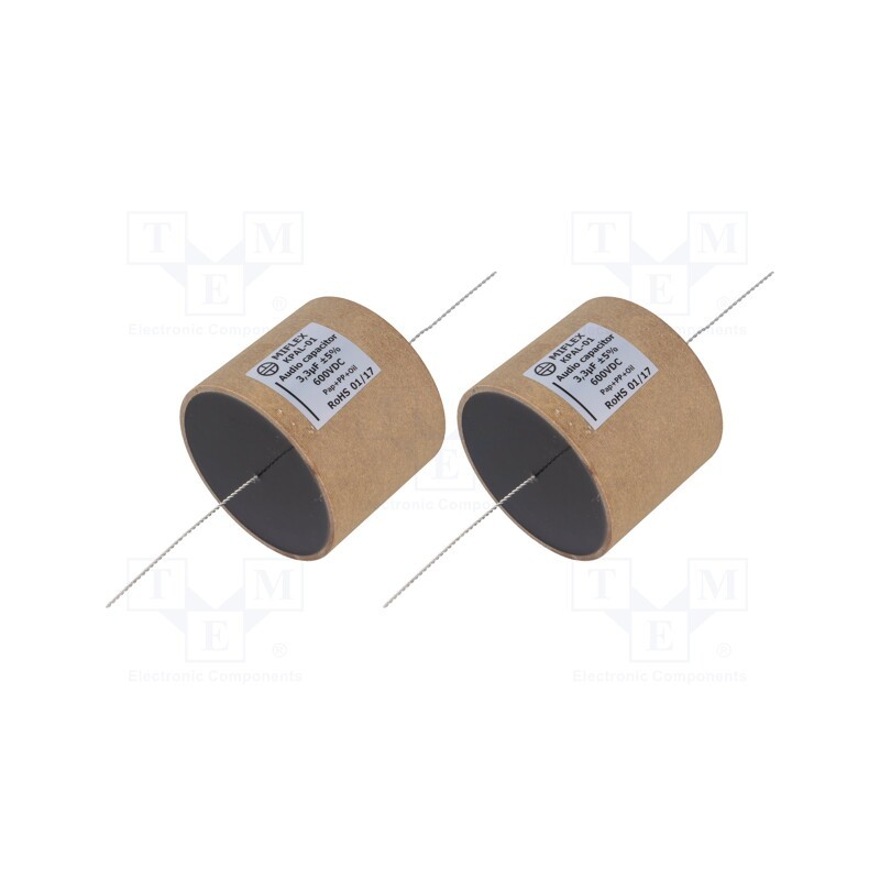 2 pcs x MIFLEX - KPAL01H533J - Capacitor: aluminum-polypropylene-paper, 3.3uF, 600VDC, ±5%, THT