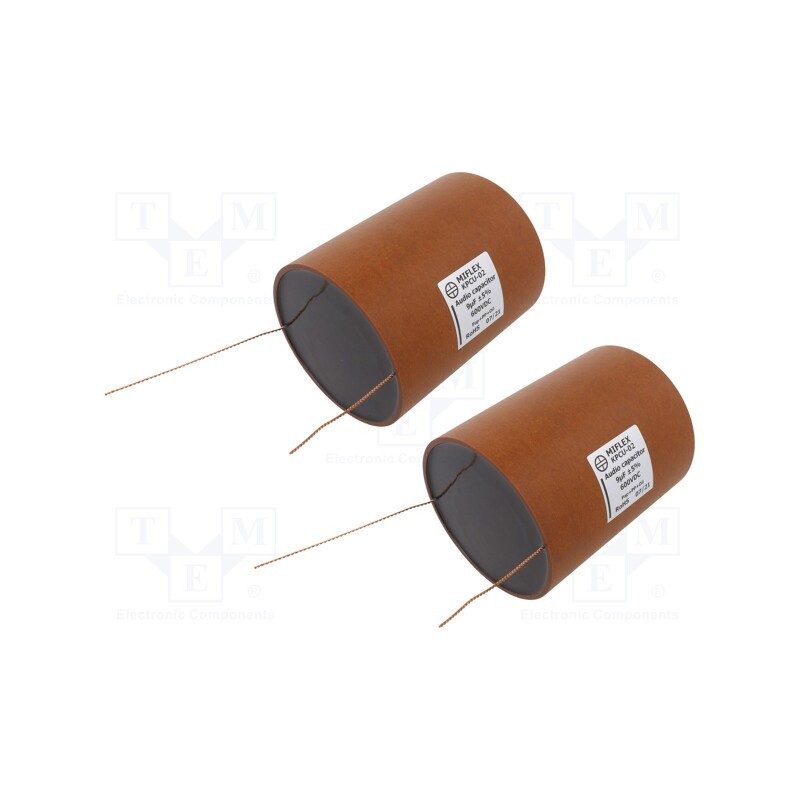 2 pcs x MIFLEX - KPCU02H590J - Capacitor: copper-polypropylene-paper, 9uF, 600VDC, ±5%, -25÷70°C