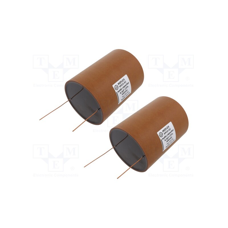 2 pcs x MIFLEX - KPCU02H582J - Capacitor: copper-polypropylene-paper, 8.2uF, 600VDC, ±5%, THT
