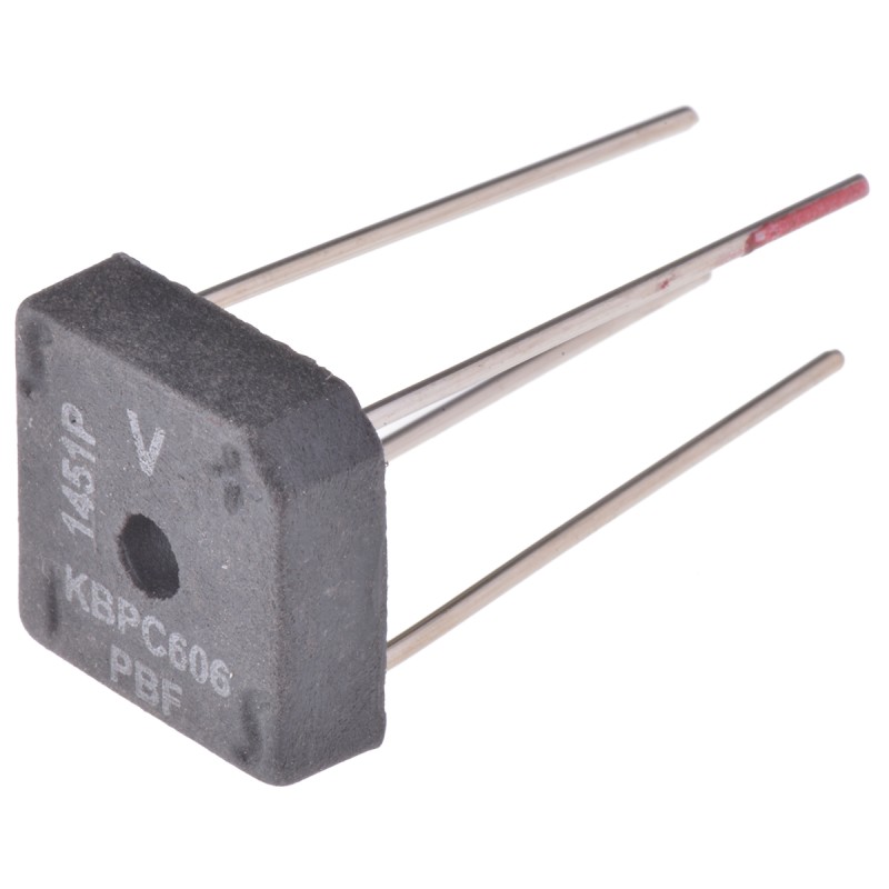 5 pcs - Vishay Bridge Rectifier, 6A, 600V, 4-Pin