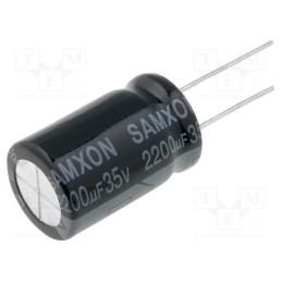 2 pcs x SAMXON - KM 2200U/35V - Capacitor: electrolytic, THT, 2200uF, 35VDC, Ø16x25mm, Pitch: 7.5mm