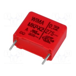 2 pcs x WIMA - MKX2AW32204F00KSSD - Capacitor: polypropylene, 220nF, 8x15x18mm, THT, ±10%, 15mm, 305VAC