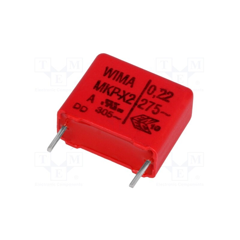 2 pcs x WIMA - MKX2AW32204F00KSSD - Capacitor: polypropylene, 220nF, 8x15x18mm, THT, ±10%, 15mm, 305VAC