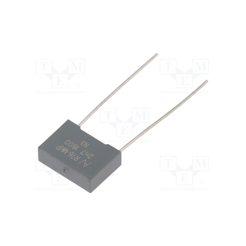 5 pcs x KEMET - R76TF12705050J - Capacitor: polypropylene, 2700pF, ESR: 235.8mΩ, THT, ±5%, -55÷110°C